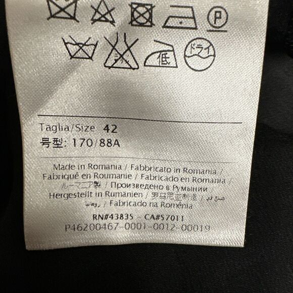 Valentino Spa Red Valentino Capri Pants Wide Leg  Sz 42 /6 US Black Quiet Luxury - Picture 8 of 16